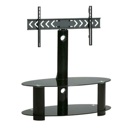 TYGERCLAW Double Layers Tv Stand With 37 In. - 60 In. Mounting Bracket - Black LCD8402